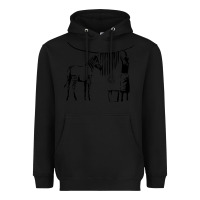 Black Banksy Zebra Heavyweight Hoodie - artisFamous