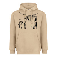 Mushroom Banksy Zebra Heavyweight Hoodie - artisFamous