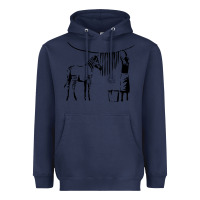 Navy Banksy Zebra Heavyweight Hoodie - artisFamous