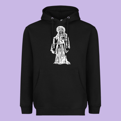 Santa Muerte Blanca Heavyweight Hoodie Designed By Artisfamous