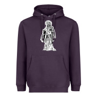 Plum santa muerte blanca Heavyweight Hoodie - artisFamous