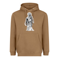 Toasted Coconut santa muerte blanca Heavyweight Hoodie - artisFamous