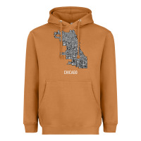 Meerkat chicago typography neighborhood map Heavyweight Hoodie - artisFamous