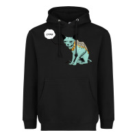 Black lying cat Heavyweight Hoodie - artisFamous