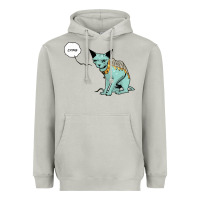 Moon Dust lying cat Heavyweight Hoodie - artisFamous