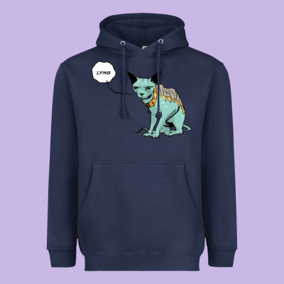 Lying Cat Heavyweight Hoodie Designed By Artisfamous
