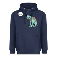 Navy lying cat Heavyweight Hoodie - artisFamous