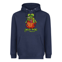 Navy classic rat fink Heavyweight Hoodie - artisFamous