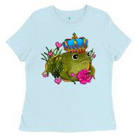 Baby Blue valentines day frog prince olivia Ladies Tee - OliviaCreatesArt