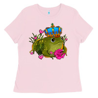 Bubblegum Pink valentines day frog prince olivia Ladies Tee - OliviaCreatesArt
