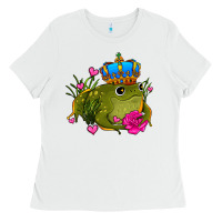 White valentines day frog prince olivia Ladies Tee - OliviaCreatesArt