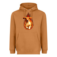 Meerkat Dog In Fire Heavyweight Hoodie - artisFamous