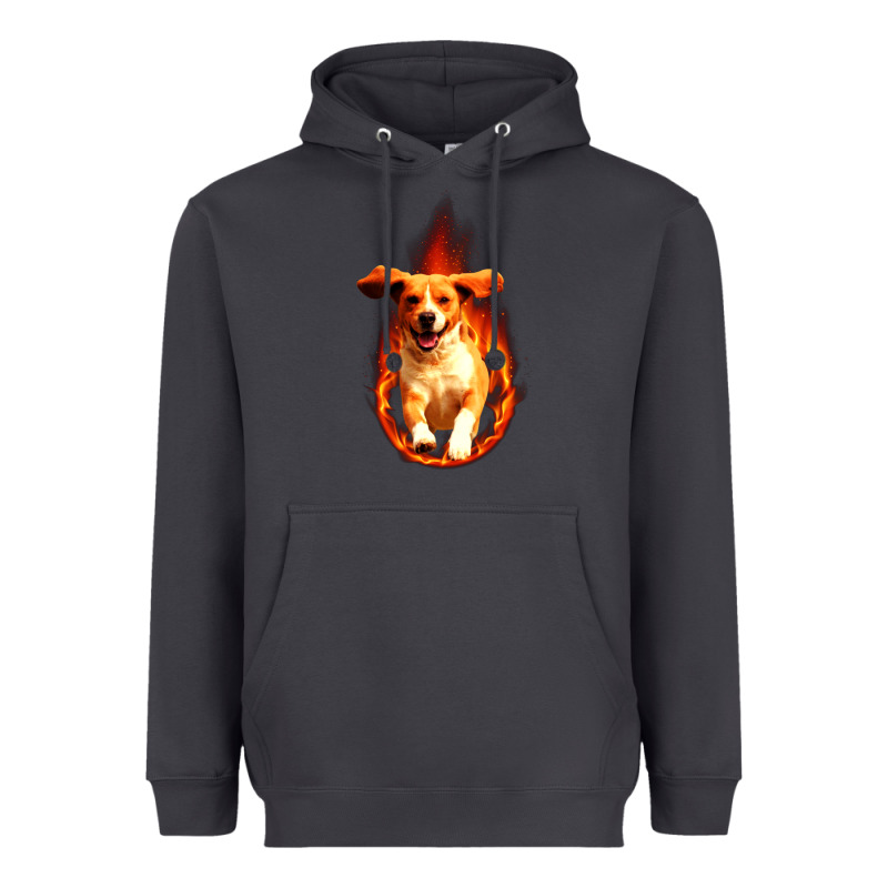 Dog In Fire Heavyweight Hoodie by artisFamous | Teevron