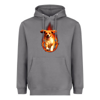 Storm Dog In Fire Heavyweight Hoodie - artisFamous