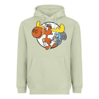 Matcha Vintage Rocky And Bullwinkle Heavyweight Hoodie - artisFamous