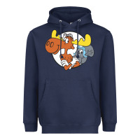Vintage Rocky And Bullwinkle Heavyweight Hoodie | Teevron