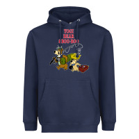 Navy yogi bear & boo boo Heavyweight Hoodie - artisFamous