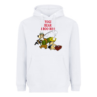 White yogi bear & boo boo Heavyweight Hoodie - artisFamous