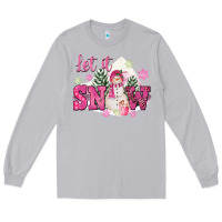 Moon Dust Let It Snow Pink Christmas Long Sleeve Tee - FaDigitalArtStudio