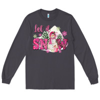 Smoke Let It Snow Pink Christmas Long Sleeve Tee - FaDigitalArtStudio