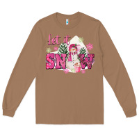 Toasted Coconut Let It Snow Pink Christmas Long Sleeve Tee - FaDigitalArtStudio