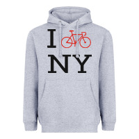 Heather Grey i bike ny funny bike Heavyweight Hoodie - artisFamous