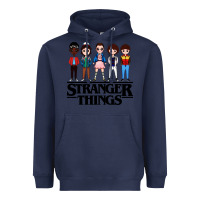 Navy stranger kids Heavyweight Hoodie - artisFamous