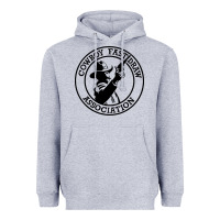 Heather Grey cowboy fast draw association Heavyweight Hoodie - artisFamous