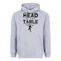 Heather Grey head of the table Heavyweight Hoodie - artisFamous