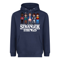 Navy stranger kids Heavyweight Hoodie - artisFamous