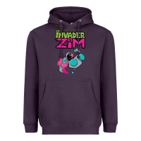 Plum Invader Zim Gir Heavyweight Hoodie - artisFamous