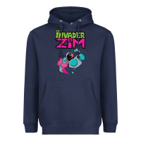 Navy Invader Zim Gir Heavyweight Hoodie - artisFamous