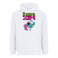 White Invader Zim Gir Heavyweight Hoodie - artisFamous