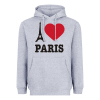 Heather Grey i love paris eiffel tower funny Heavyweight Hoodie - artisFamous
