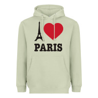 Matcha i love paris eiffel tower funny Heavyweight Hoodie - artisFamous