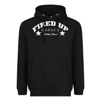 Black fired up garage Heavyweight Hoodie - artisFamous