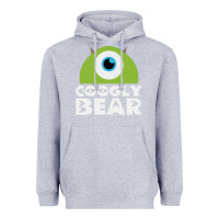 Heather Grey googly bear Heavyweight Hoodie - artisFamous