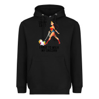 Black wonder woman sorry can't Heavyweight Hoodie - artisFamous