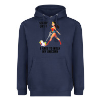 Navy wonder woman sorry can't Heavyweight Hoodie - artisFamous