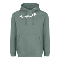 Sage hockey player heartbeat ice Heavyweight Hoodie - artisFamous