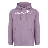 Lavender hockey player heartbeat ice Heavyweight Hoodie - artisFamous