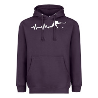 Hockey Player Heartbeat Ice Heavyweight Hoodie | Teevron
