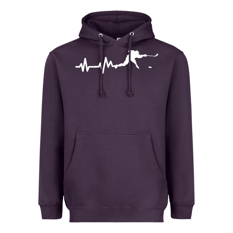 Hockey Player Heartbeat Ice Heavyweight Hoodie by artisFamous | Teevron