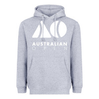 Heather Grey australian open Heavyweight Hoodie - artisFamous
