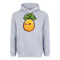 Heather Grey pineapple fruits Heavyweight Hoodie - artisFamous