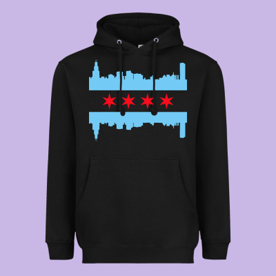 Awesome Chicago City Heavyweight Hoodie Designed By Artisfamous