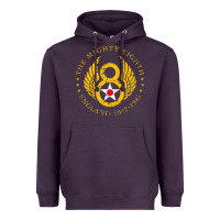 Plum mighty eighth   8th anniversary Heavyweight Hoodie - artisFamous