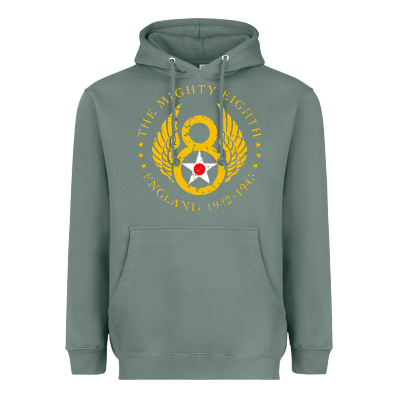 Mighty Eighth   8th Anniversary Heavyweight Hoodie by artisFamous | Teevron