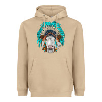 Simmental Indian Headdress Heavyweight Hoodie | Teevron