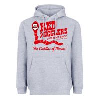 Heather Grey red wigglers Heavyweight Hoodie - artisFamous